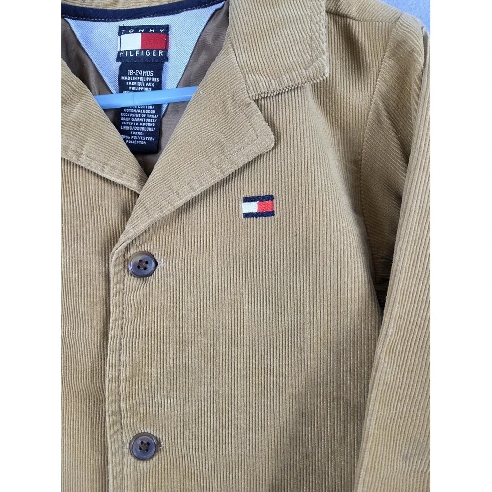 Tommy Hilfiger Baby 18-24 Months Corduroy Sport Coat Blazer‎ Elbow Patches Brown
